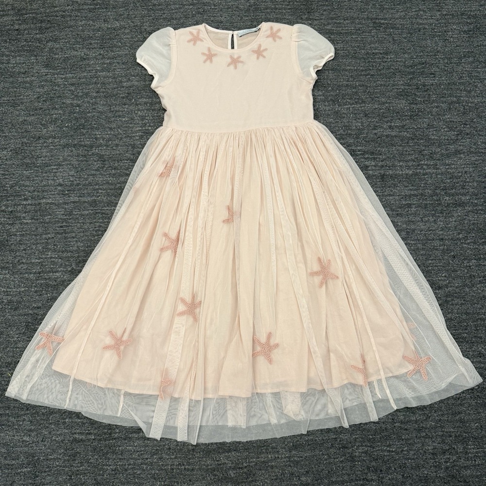 Stella Mccartney Maria Starfish Dress Youth 12 Pink Patched Tulle Ballet Beach